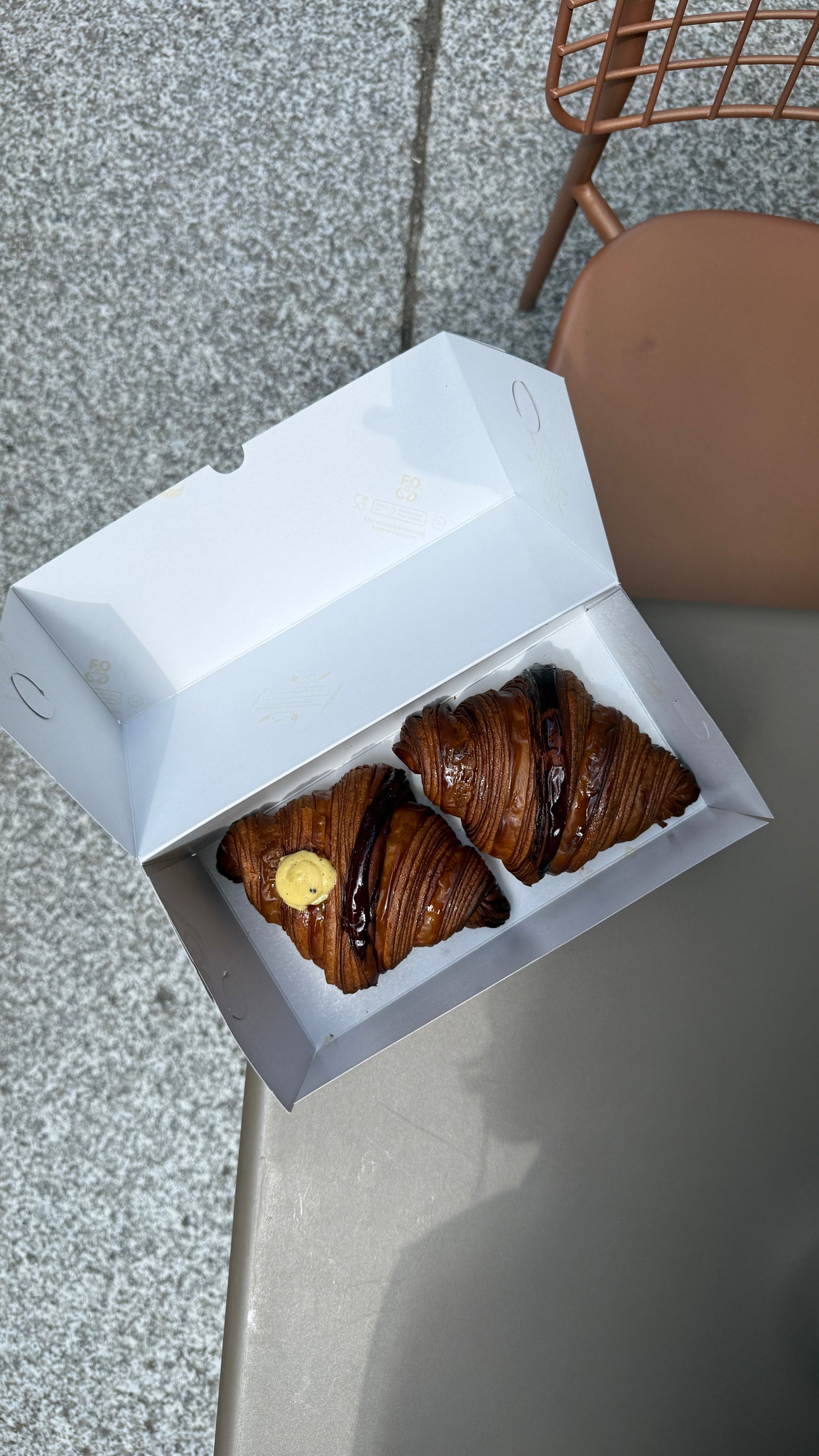 Croissant alla crema + Croissant vuoto
